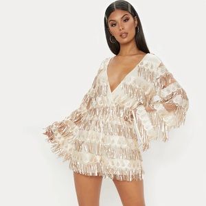 Champagne Tassle Playsuit